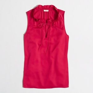 J Crew Factory Rasberry Ruffle Neck Cami